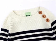 FUB ecru/dark navy rib sweater